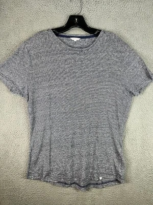Camiseta Orlebar Marrón Para Hombre Gris Mediana Lino Ligera Calce Ajustado Cuello Redondo Foto 1 de 4