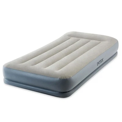 INTEX Luftbett Pillow Single + 230V Pumpe Gästebett 191x99x30cm Luftmatratze - Bild 1 von 4