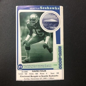 Seattle Seahawks ticket stub 11/07/1999 Vs Bengals LAST SEASON @ Kingdome - Picture 1 of 2