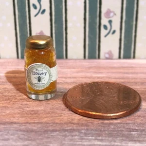 Dollhouse Miniature Food 1:12 - Jar of Honey with Label - Picture 1 of 2