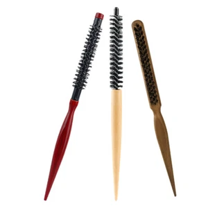 Spazzole da barbiere 3 pezzi pettine per styling capelli piccolo arricciacapelli spazzola arrotolabile - Foto 1 di 11