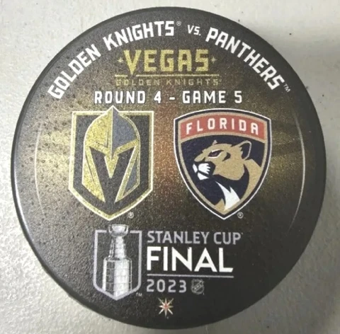 Vegas Golden Knights vs Florida Panthers Stanley Cup Final Game 5 Puck Cover