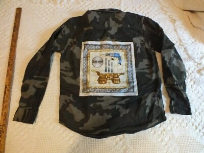 Переработанная Перепрофилированная Фланелевая Рубашка Для Мальчиков 2XL *18) Камуфляжный Инструмент Аппликация ИЗЯЩНАЯ - Изображение 1 из 4