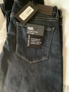 Jeans skinny dritti nuovi Paige Transcend Federal XL - 30 x 36 - Foto 1 di 3