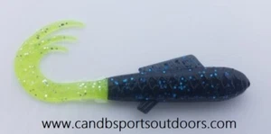 AWD CEBOS 2" CRAPPIE DELIGHTS - NEGRO/CHARTREUSE PLATA BRILLO 20PK (CD6)  - Imagen 1 de 1