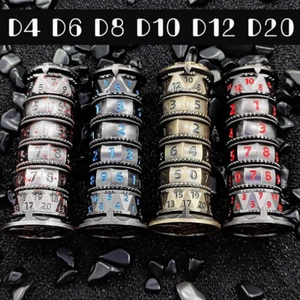 7-in-1 Metal DND Dice Tower Rotatable Roulette Spinner RPG Dungeons and Dragons - Picture 1 of 14