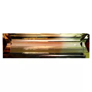 1.55 ct Octagon (14 x 4 mm) Unheated / Untreated Mozambique Bi- Tourmaline - Picture 1 of 2
