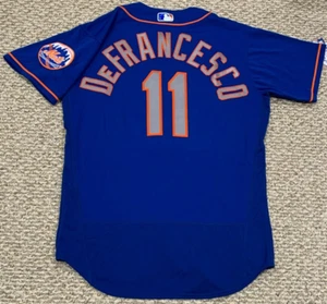 Camiseta de juego DeFRANCESCO talla 46 #11 2020 New York Mets emitida alt road azul MLB - Imagen 1 de 14