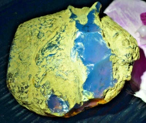 Dominican Amber Stone Blue Natural Authentic Caribbean rock rough(117.8g) #1126 - Picture 1 of 12