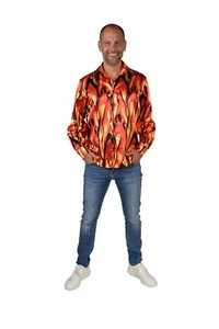 70's Flame " Hot Stuff " Disco Shirt - Picture 1 of 2