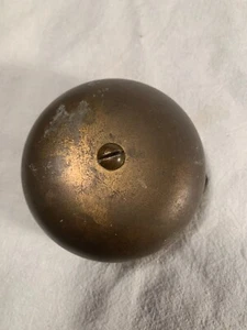 Timbre mecánico victoriano antiguo timbre parte, campana y placa posterior c1900s - Imagen 1 de 5