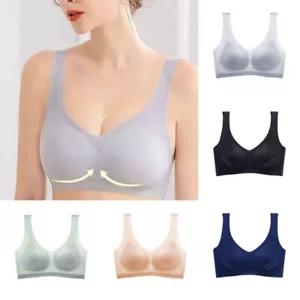 BH Nahtlos Seamless Sport Komfort Push Up Yoga Mesh Fitness Damen Bustier DE◐ - Bild 1 von 17