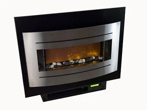 Static Caravan Electric Fire Widney Fuego Spacesaver 1.5KW Black Stainless Steel - Picture 1 of 6