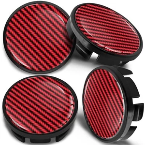Tapacubos centrales de rueda 65 mm compatibles con VW (Ref 3B7 601 171) rojo carbono - Imagen 1 de 6