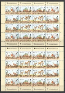 Hungary 1994. WWF animals / birds with 2 diff. perf. sheets ! MNH (**) - Picture 1 of 1