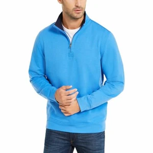 Sudadera de lana elástica con cremallera de cuarto azul XXL B4HP Club Room para hombre - Imagen 1 de 1