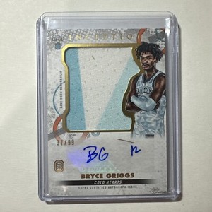 2023 TOPPS INCEPTION OVERTIME CARD OF BRYCE GRIGGS JUMBO AUTO RELIC  37/99