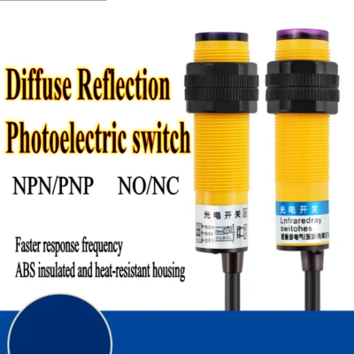Infrared Diffuse Reflection Photoelectric Switch Proximity Sensor PNP NPN NO NC - Image 1 of 4