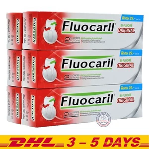Fluocaril Toothpaste Bi-Fluore Original 2 Fluorides Actions 100g x 6 - Picture 1 of 1