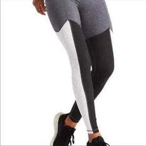 Leggings largos texturizados de altura media Lucy ""To The Barre"" talla pequeña negro blanco - Imagen 1 de 12