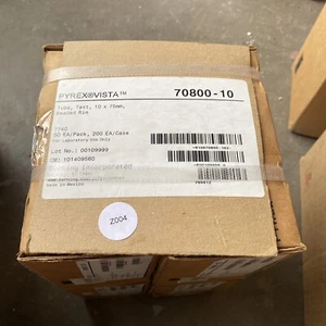 Pyrex Vista 70800-10 Beaded Rim Test Tubes, 10x75mm 34 ml Borosilicate 50 Pack - Picture 1 of 4