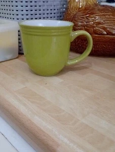 Le Creuset Style Large Green Glazed Breakfast Mug Used VGC - Picture 1 of 5