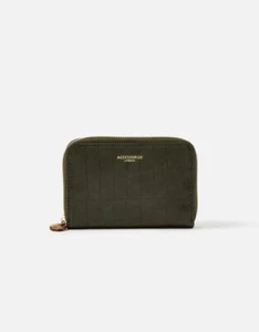 Monsoon Accessorize Medium zip purse wallet green animal alligator print khaki - Picture 1 of 6