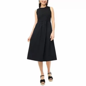 J Crew Kleid XXS schwarz Baumwolle Stretch einfarbig Pullover ärmellos Rundhals CA212 - Bild 1 von 10