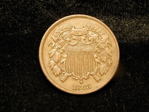 1868 2c Two Cent Piece - Picture 1 of 4