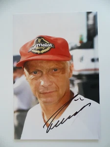 Original Autogramm Niki Lauda Weltmeister Formel 1  Großfoto N356 - Bild 1 von 2