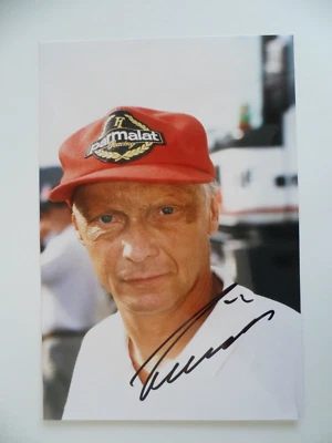 Original Autogramm Niki Lauda Weltmeister Formel 1  Großfoto N356 - Bild 1 von 2