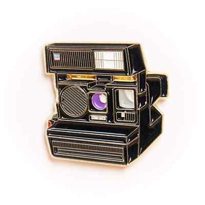 Polaroid Sun 600 660 Rainbow One-Step Enamel Lapel Pin with Purple Lens - Picture 1 of 4