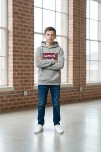 Levi's Youth Boys' Logo Pullover Hoodie -Large Size Front Pockets Excellent Cond - Picture 1 of 6