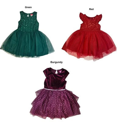 Zunie Girl Girl's Fit & Flare Special Occasion Mesh Skirting Holiday Dress - Image 1 of 4