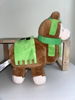 Mojang Jinx Llama Plush 11” Official Minecraft Stuffed Animal Brown Green 2020 - Image 1 of 4