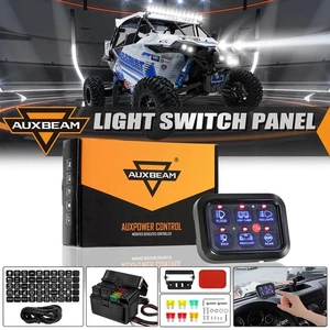 AUXBEAM BC60 6 GANG LED SWITCH PANEL, OFF ROAD LIGHT CONTROLLER (BLUE) UNIVERSAL - Picture 1 of 12