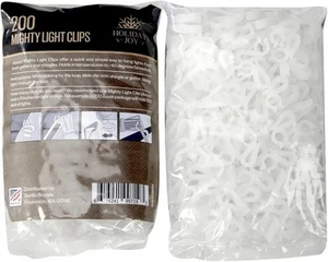 200 Mighty Light Clips Quick & Easy Installation of Christmas Lights on Shingles - Picture 1 of 5