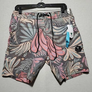 Vissla Board Short Mens 38 Jungle Night Swim Trunks Upcycle Beach Stretch Casual - Picture 1 of 15