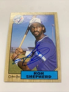 Ron Shepherd Autografiado 1987 O Pee Chee #117 Toronto Blue Jays B-40 - Imagen 1 de 2