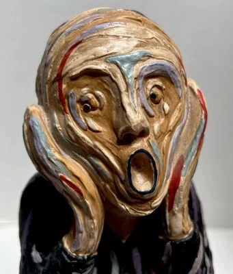Design Toscano Sculpture Statue - The Silent Scream By Edvard Munch 15.5” - Image 1 of 4