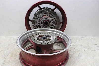 Juego de llantas delanteras y traseras Kawasaki ZX6r 2007-2008 con rotores de freno Foto 1 de 4