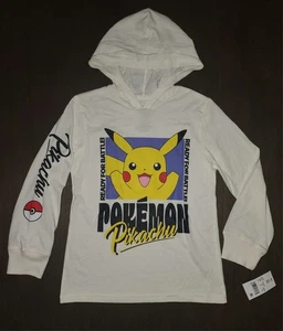 NEU JUNGEN POKÉMON PIKACHU LANGARMSHIRT MIT KAPUZE GRÖSSE XS - Bild 1 von 2