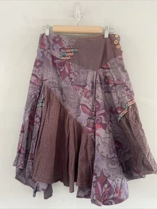 Joe Browns Skirt Size 10 Purple Gypsy Knee Length Floaty Y2K - Picture 1 of 15