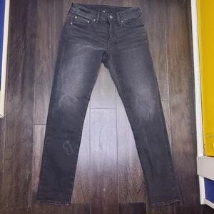 American Eagle Jeans Slim Straight Flex Button Fly Black Mens 29x32 Stretch - Picture 1 of 13