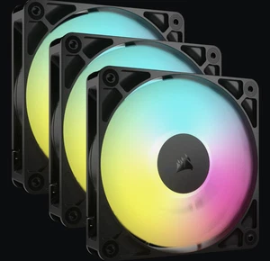 CORSAIR RS120 ARGB PWM 120mm Wentylatory Potrójny pakiet - Uproszczone sterowanie - Stokrotka-Łańcuch - Zdjęcie 1 z 3