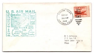 U.S. Air Mail Omaha First Flight 1949 cubierta de evento de aviación - Imagen 1 de 2
