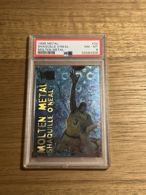 1996 Fleer Metal Shaquille O'Neal расплавленный металл No22 PSA 8 - Изображение 1 из 4