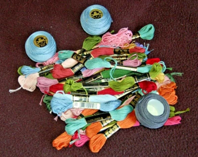 DMC Satin/Rayon Embroidery  Floss Lot - 25 Skeins - Image 1 of 4