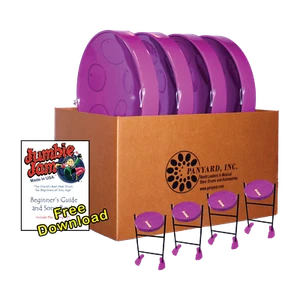 Panyard Jumbie Jam Deluxe Steel Drum Educator 4-pack -Tube Stand- Purple W1080  - Picture 1 of 6