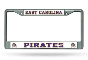East Carolina Pirates License Plate Frame Chrome - Picture 1 of 1